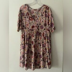 Floral Short Sleeve Dress